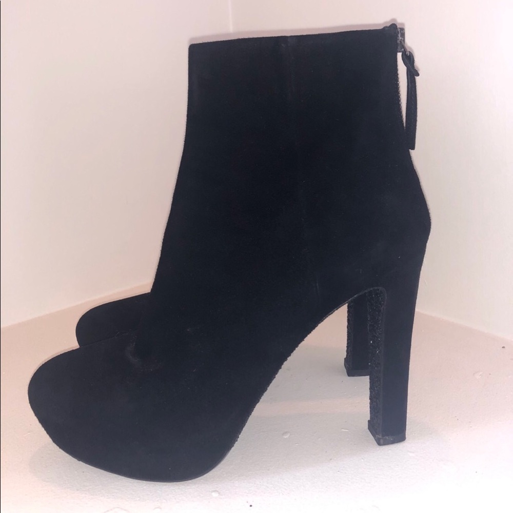 Black Seude Miu Miu boot
